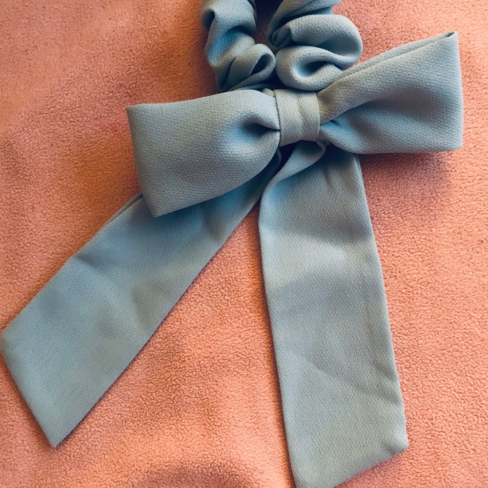 Blue Bow Tie Scruchie